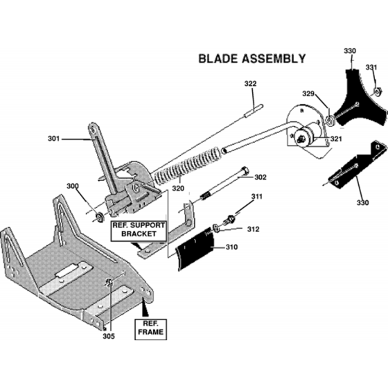 Blade Drive & Depth Control Assembly for Husqvarna LE359 Wheeled Edger