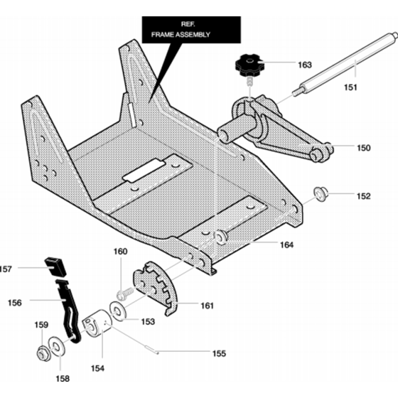 Height Adjustment Assembly for Husqvarna LE389 Wheeled Edger