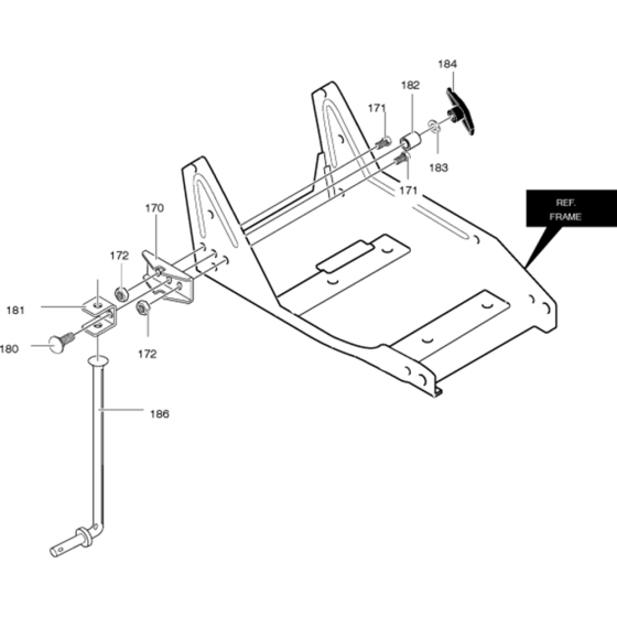 Chassis / Frame Assembly for Husqvarna LE389 Wheeled Edger