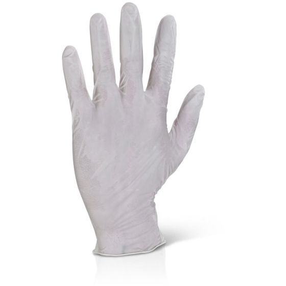 Latex Disposable Gloves Easy pull Beaded Cuff (Boxed 1000) White XL