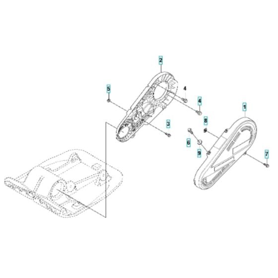 Belt Guard Assembly for Husqvarna LF 100 LAT (Diesel) Compactor