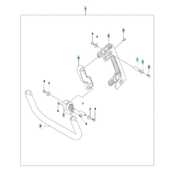 Handle Assembly -1 for Husqvarna LF 100 LAT (Diesel) Compactor