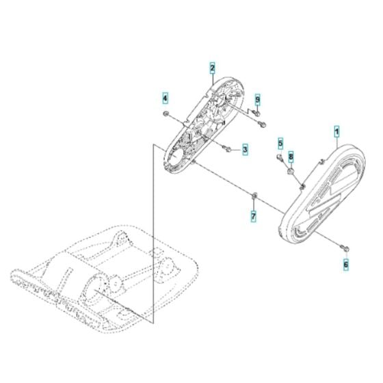 Belt Guard Assembly for Husqvarna LF 100 LAT (Petrol) Compactor