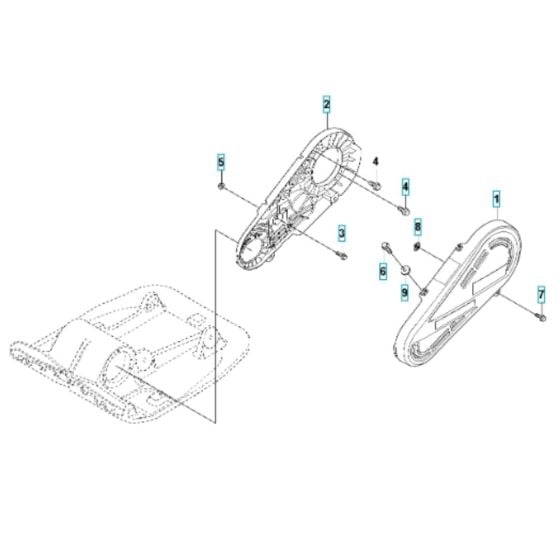 Belt Guard Assembly for Husqvarna LF 100 L Compactor