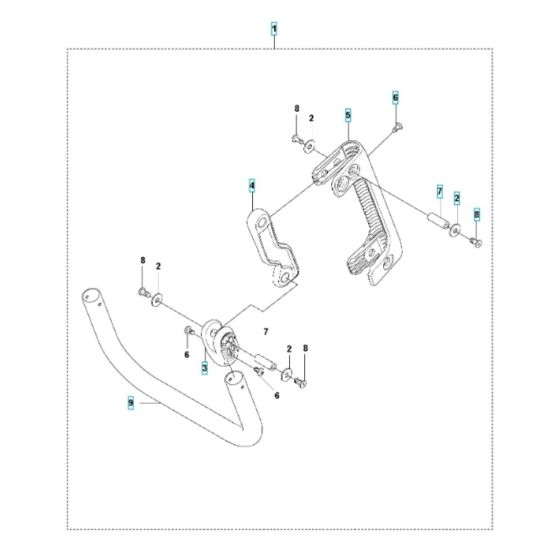 Handle Assembly -1 for Husqvarna LF 100 L Compactor