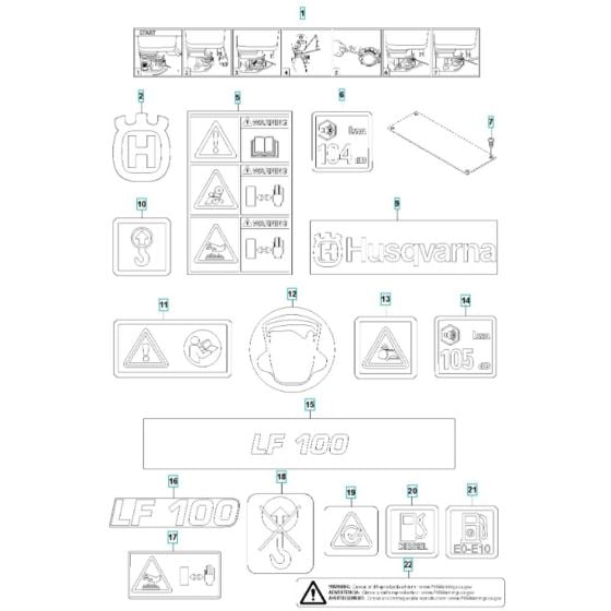 Decals for Husqvarna LF 100 L Compactor