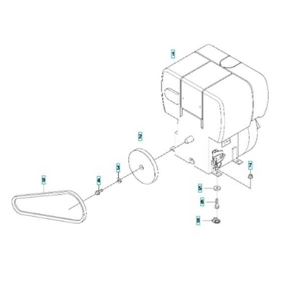 Engine Assembly for Husqvarna LF 100 L Compactor