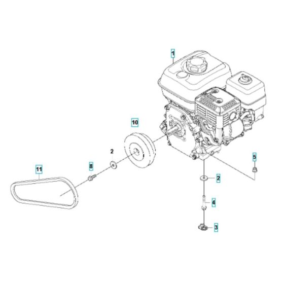 Engine Assembly -1 for Husqvarna LF 100 L Compactor