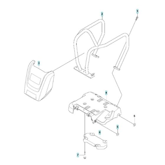 Engine Plate Assembly -1 for Husqvarna LF 100 L Compactor