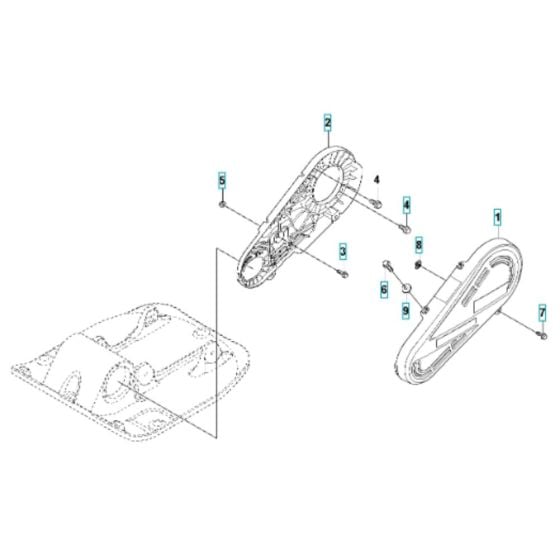 Belt Guard Assembly for Husqvarna LF 130 LT (Diesel) Compactor