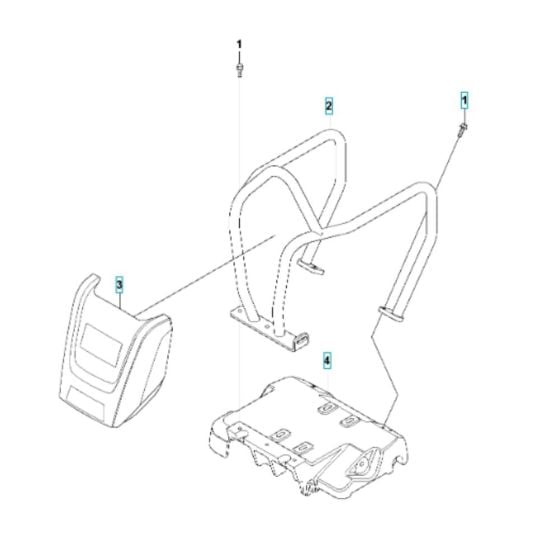 Engine Plate Assembly for Husqvarna LF 130 LT (Petrol) Compactor