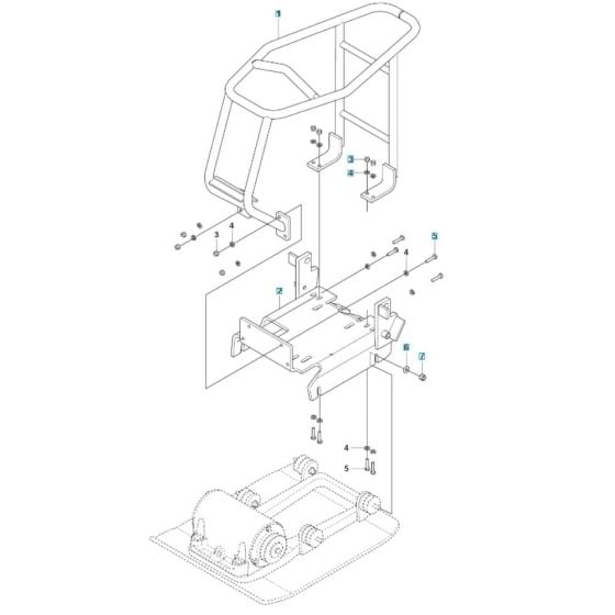 Engine Plate Assembly for Husqvarna LF 160 (Diesel) Compactor