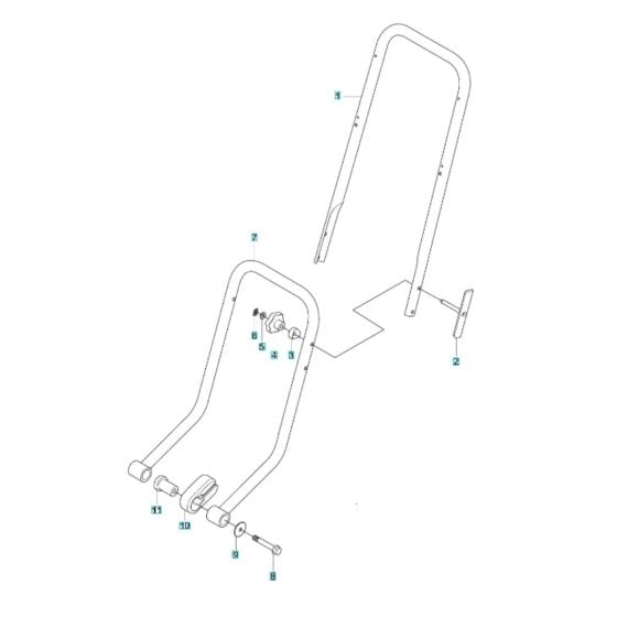 Handle Assembly for Husqvarna LF 50 L Compactor