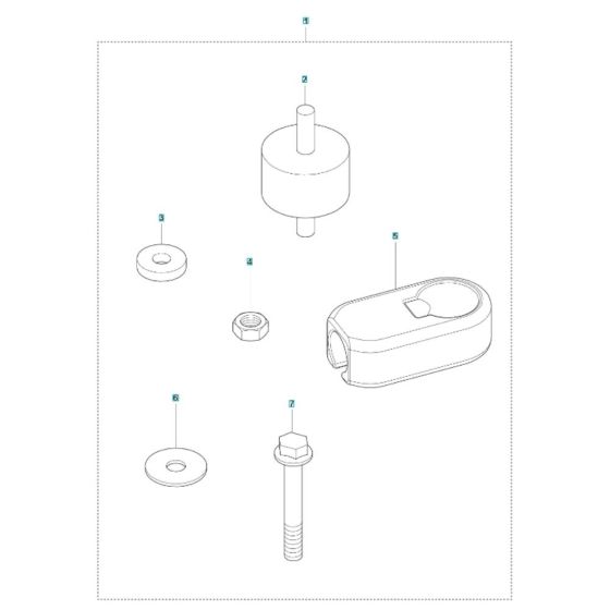 Shock Absorber Assembly for Husqvarna LF 50 L Compactor