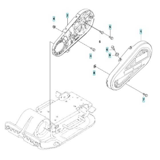 Belt Guard Assembly for Husqvarna LF 60 LA Compactor