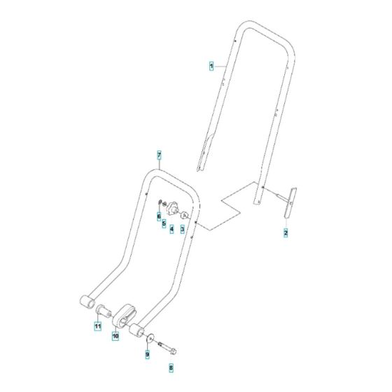 Handle Assembly for Husqvarna LF 60 LA Compactor