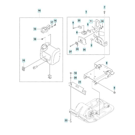 Engine Plate Assembly for Husqvarna LF 60 LA Compactor