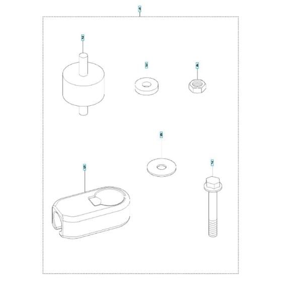 Shock Absorber Assembly for Husqvarna LF 60 LA Compactor