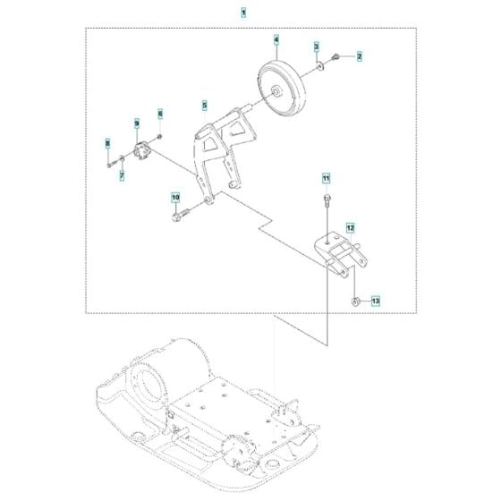 Transport Assembly for Husqvarna LF 60 LA Compactor