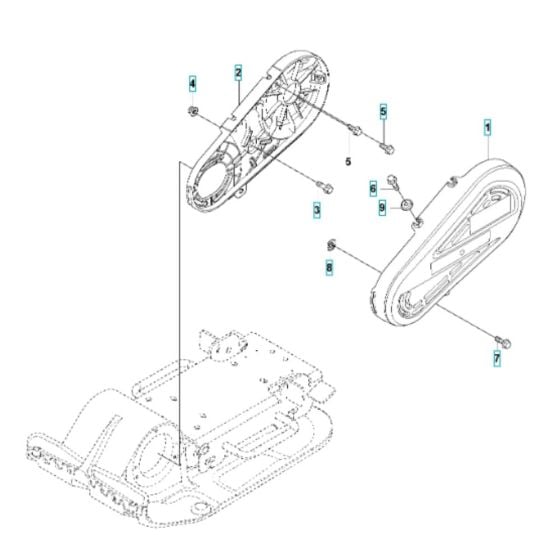 Belt Guard Assembly for Husqvarna LF 60 LAT Compactor