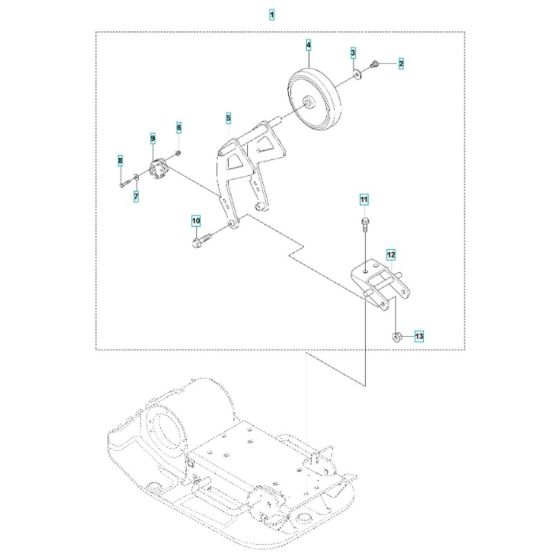 Transport Assembly for Husqvarna LF 60 LAT Compactor