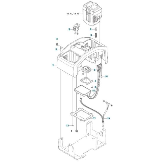 Battery Assembly for Husqvarna LF 60i Compactor