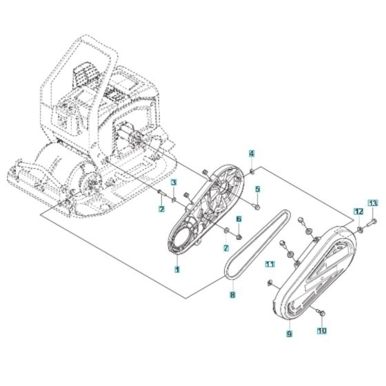 Transmission Assembly for Husqvarna LF 60i Compactor