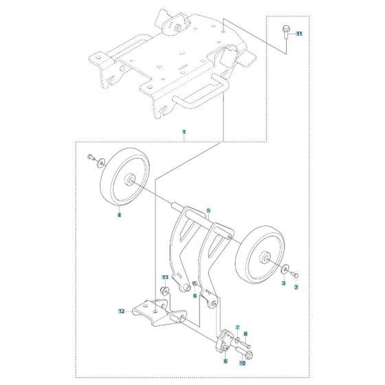 Transport Assembly for Husqvarna LF 60i Compactor