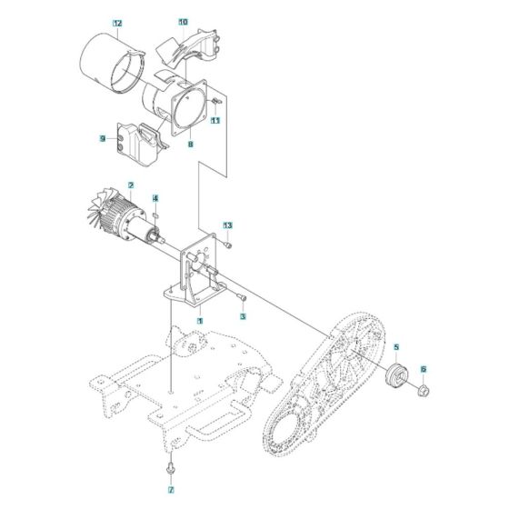 Motor Assembly for Husqvarna LF 60i Compactor