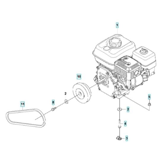 Engine Assembly for Husqvarna LF 75 LAT Compactor