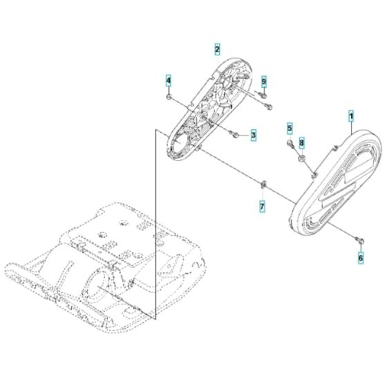 Belt Guard Assembly for Husqvarna LF 75 L Compactor