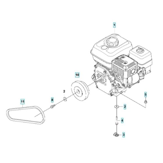 Engine Assembly for Husqvarna LF 75 L Compactor