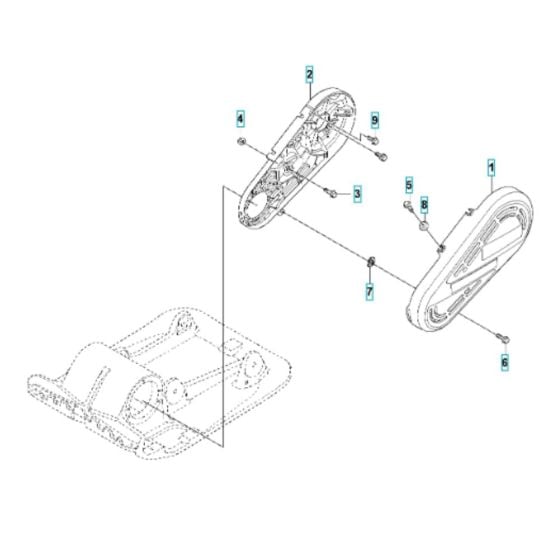 Belt Guard Assembly for Husqvarna LF 80 LAT Compactor