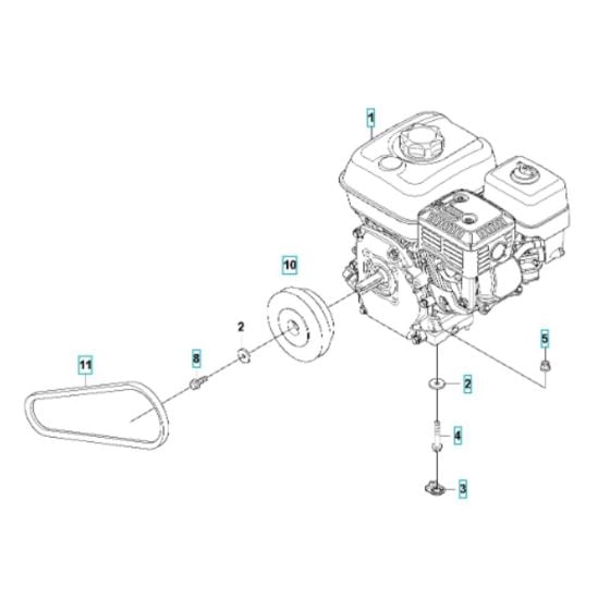 Engine Assembly for Husqvarna LF 80 LAT Compactor