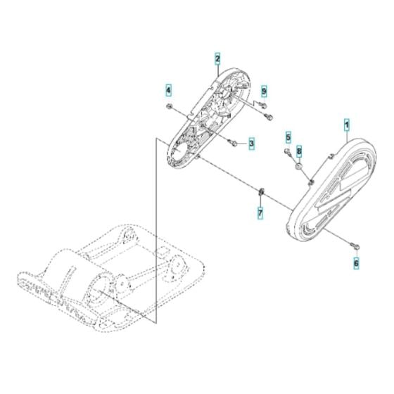 Belt Guard Assembly for Husqvarna LF 80 L Compactor