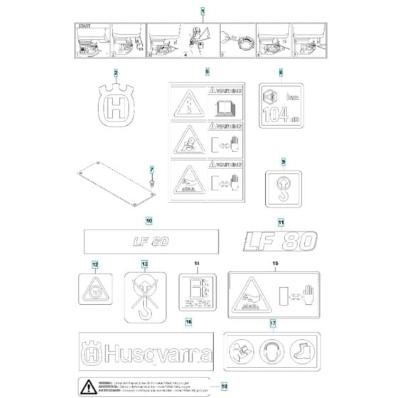 Decals for Husqvarna LF 80 L Compactor