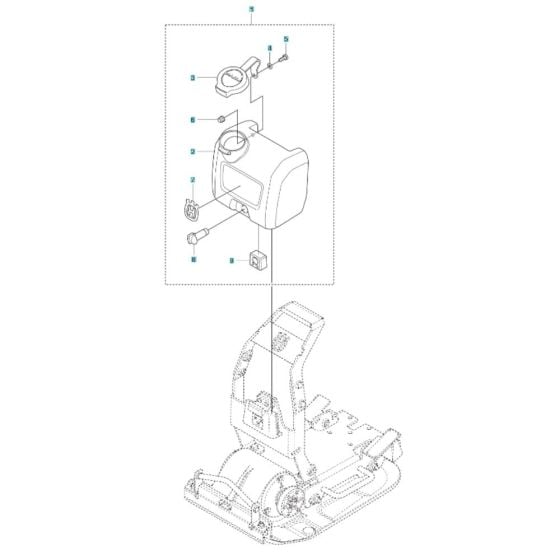 Sprinkler System Assembly for Husqvarna LFe 60 LAT Compactor