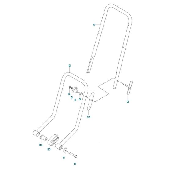 Handle Assembly for Husqvarna LFe 60 LAT Compactor