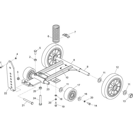 Lifting Frame Assembly for Altrad Belle CompactX Floor Saw