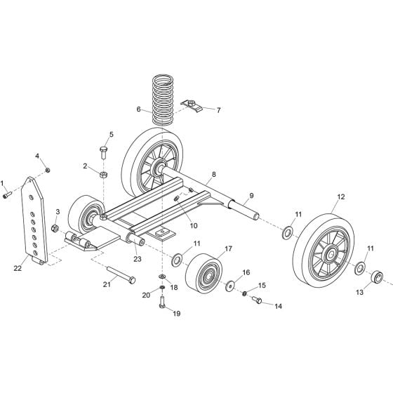 Lifting Frame Assembly for Altrad Belle Duo350X Floor Saw