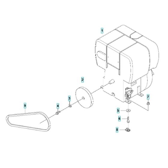 Engine Assembly for Husqvarna LFV 100 D Compactor