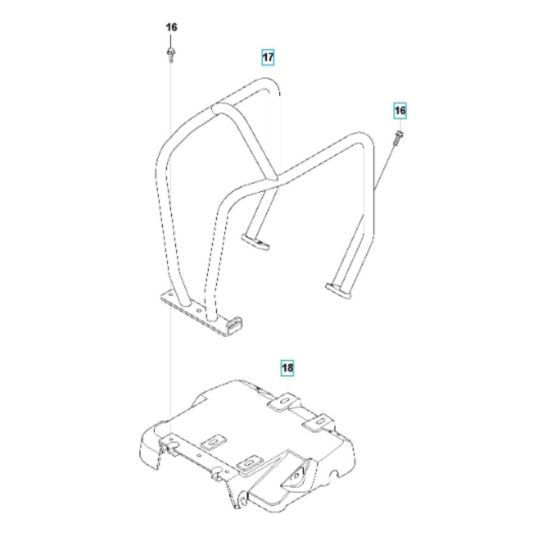 Frame Assembly for Husqvarna LFV 100 D Compactor