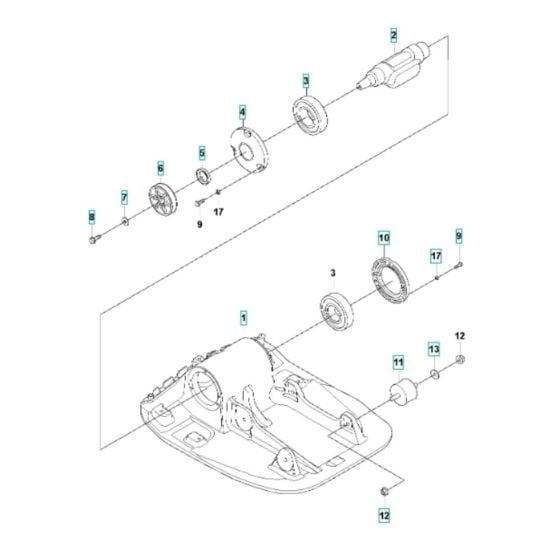 Ground Plate Assembly for Husqvarna LFV 100 D Compactor