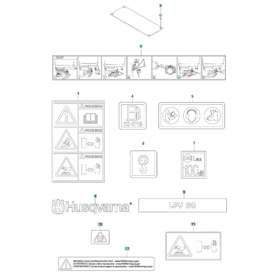 Decals for Husqvarna LFV 60 Compactor