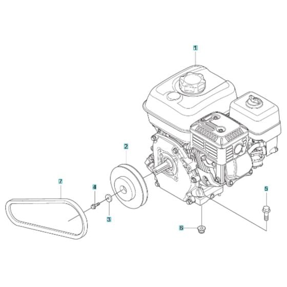 Engine Assembly for Husqvarna LFV 60 Compactor