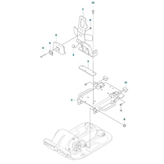 Engine Plate Assembly for Husqvarna LFV 60 Compactor