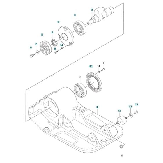 Ground Plate Assembly for Husqvarna LFV 60 Compactor