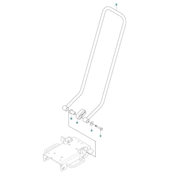 Handle Assembly for Husqvarna LFV 60 Compactor