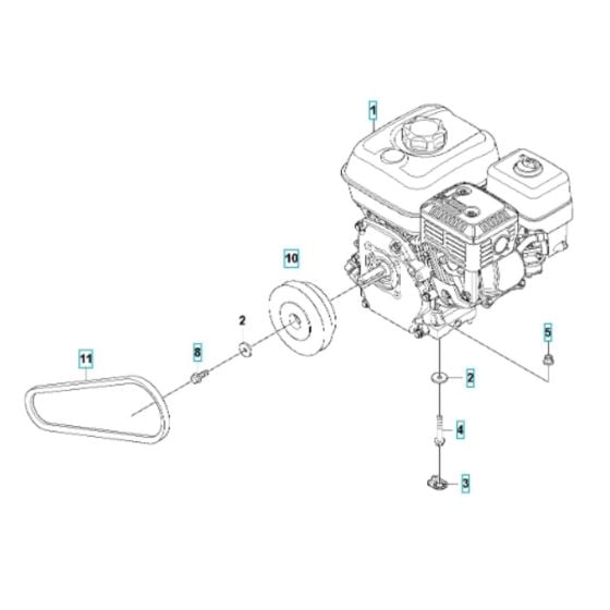 Engine Assembly for Husqvarna LFV 80 Compactor