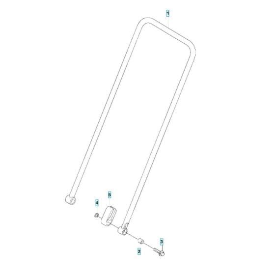 Handle Assembly for Husqvarna LFV 80 Compactor